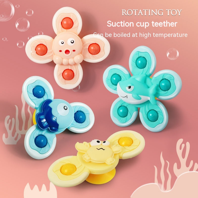 Baby Rotary Table Dining Chair Sucker Toys Puzzle Biteable Teether Rattle